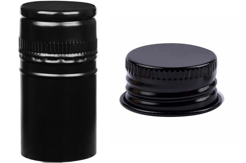 Black Aluminum Bottle Cap