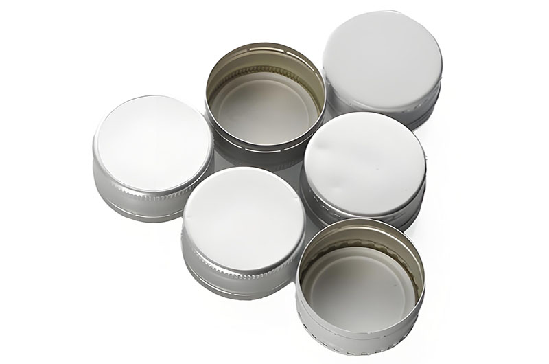 White 38mm aluminum cap