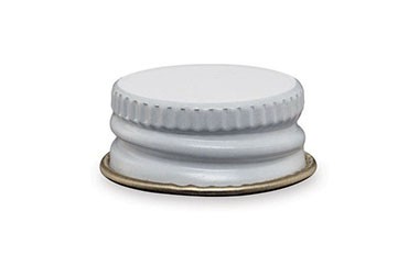 White Aluminum Bottle Cap