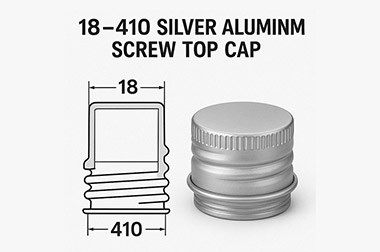 18-410 Silver Aluminum Screw Top Cap