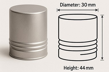 30x44mm Aluminum Screw Cap